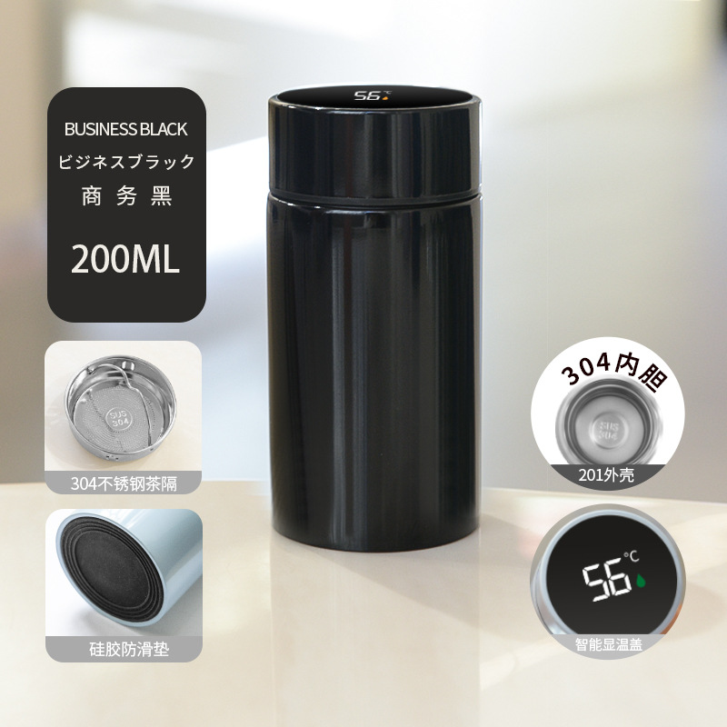 Intelligente Thermosflasche mit Temperaturanzeige, kompakt und tragbar, Edelstahl-Thermobecher, hoher ästhetischer Wert, mini süßer Thermowasserbehälter, personalisierbar. - 9