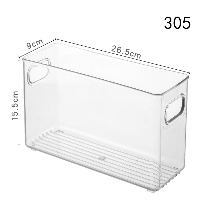 Thickened desktop vegetable plastic transparent sealed box refrigerator storage box fruit and vegetable freezer kitchen storage box stackable - 9