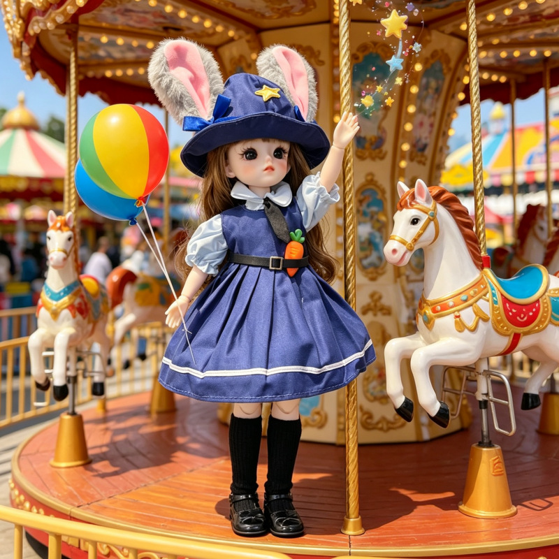 6-teiliges Kleidungsset für 30-cm-BJD-Puppen, Lolita-Stil