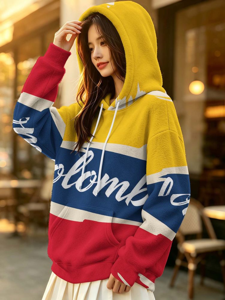 Grenzüberschreitender süßer Hoodie für Damen mit Zebramuster, Herzmotiv und Kängurutasche, Winter-Sweatshirt aus Fleece im Deutschen Stil, Direktverkauf ab Hersteller