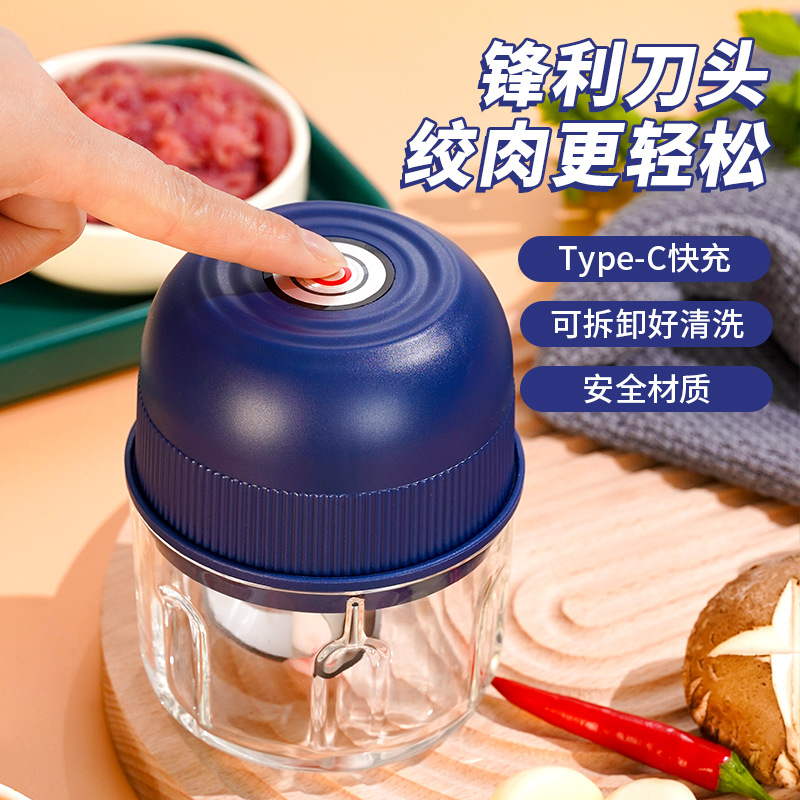 USB-C Charged Mini Garlic Mincer, Portable