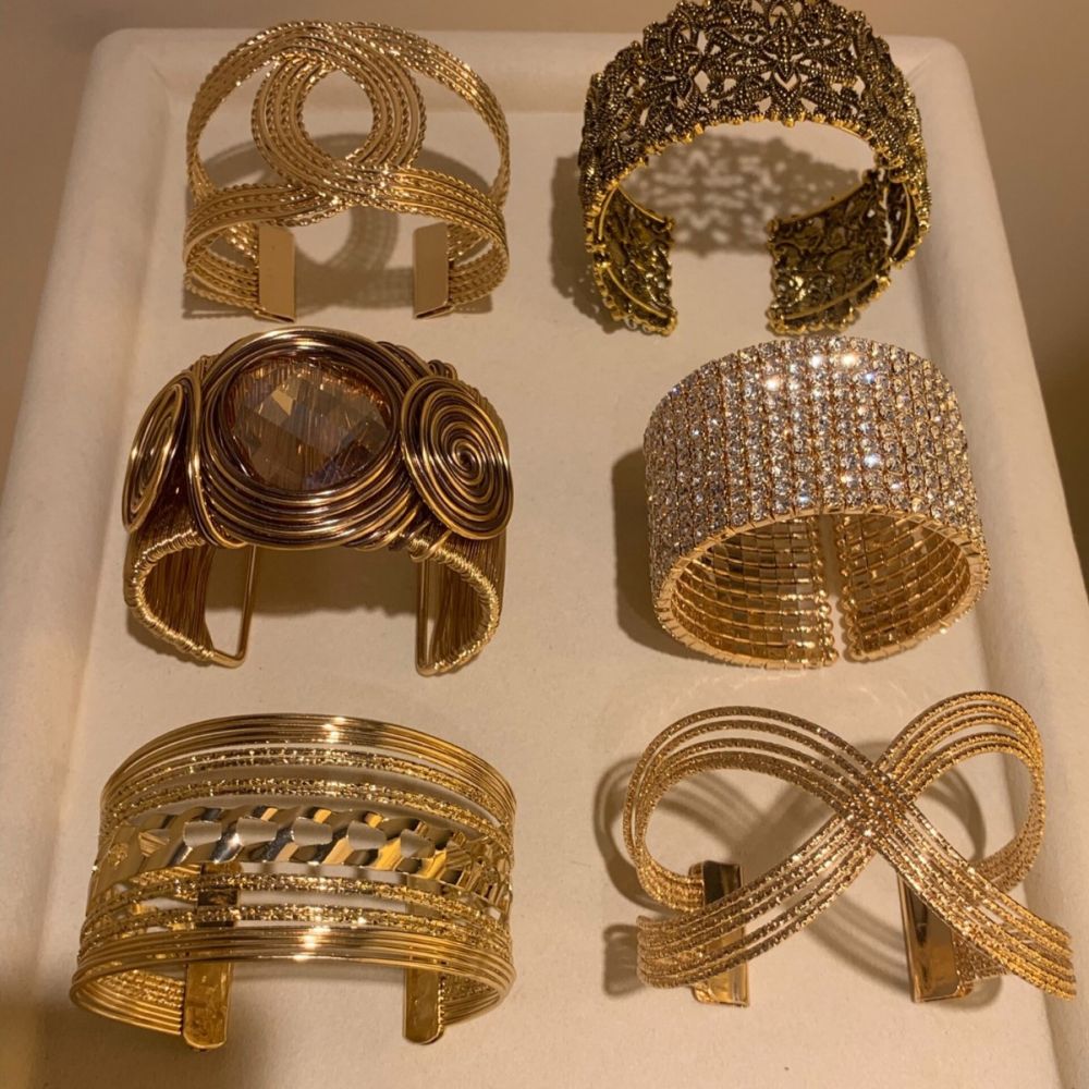 Goldenes Luxus-Armband, breites Bohemian-Design