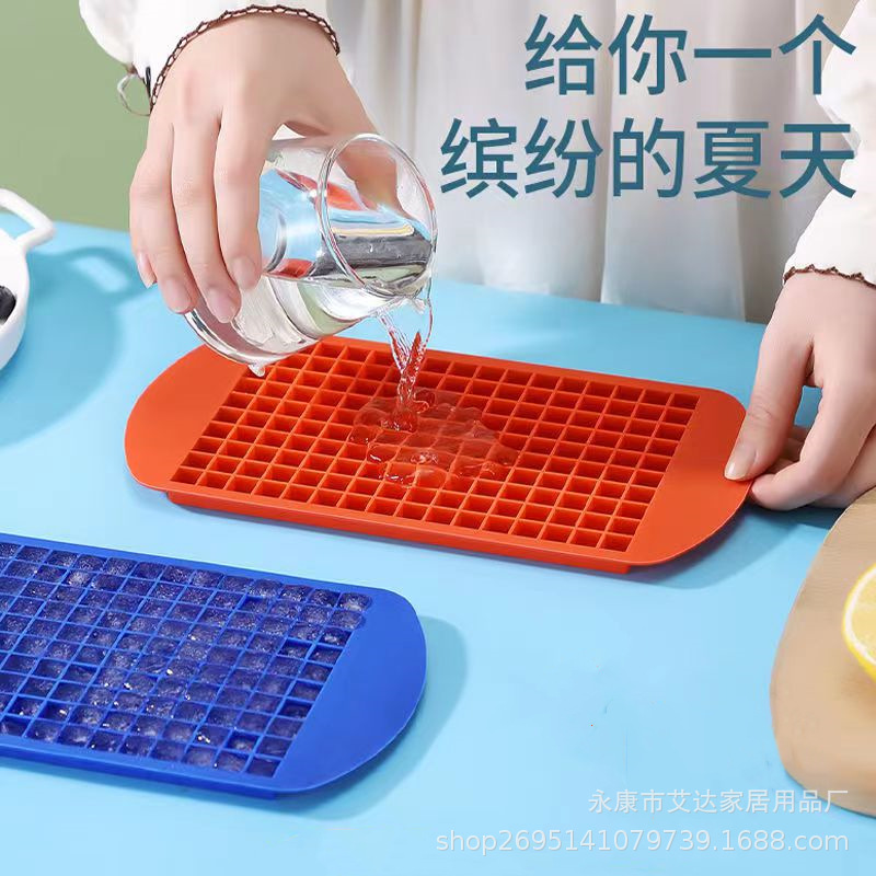 Silicone mini ice mold 160 compartments crushed ice cube ice maker 1cm small square ice tray factory ready stock - 3