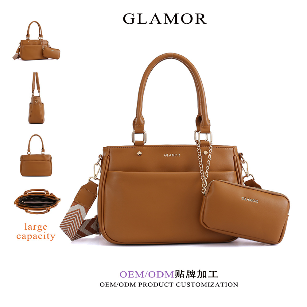 Women's Crossbody Bag, Large Capacity, Korean Style, Solid Color