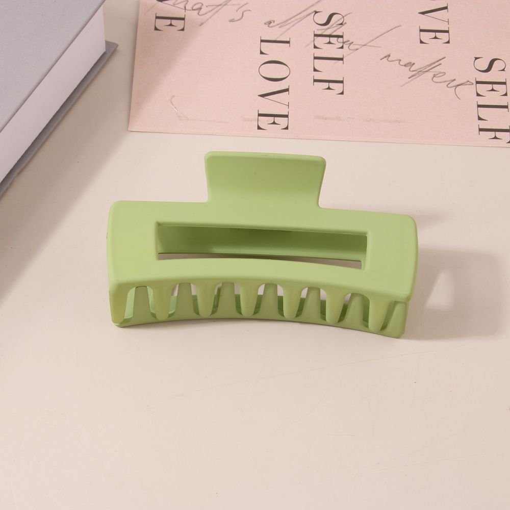 Amazon rechteckige Haarspange grenzüberschreitend mattiertes PS Haiclip einfache Haarspange großes Haarvolumen Multi-Griff Haaraccessoire - 11