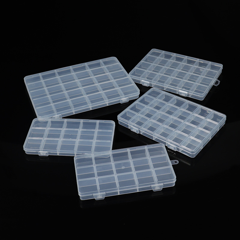 Transparente Kunststofftrennvorrichtung mit Perlen Aufbewahrungsbox digitale Zubehörorganisationsbox Hardware Angelausrüstung Spielzeugsortierset Verpackung