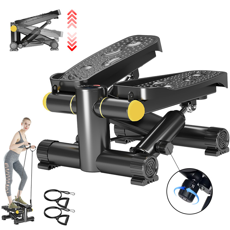 Home Fitness Twist Stepper Climbing Machine Silent Weight Loss Gadget Mini Pedal Machine Slim Legs Adjustable Resistance Exercise Equipment