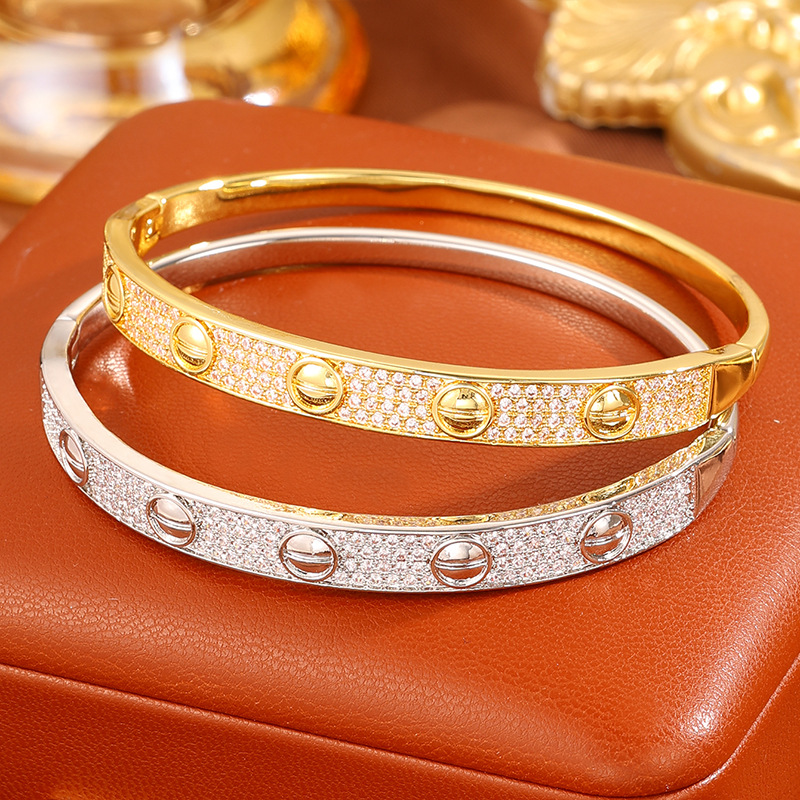 18K gold-plated bracelet, LOVE design, couple style