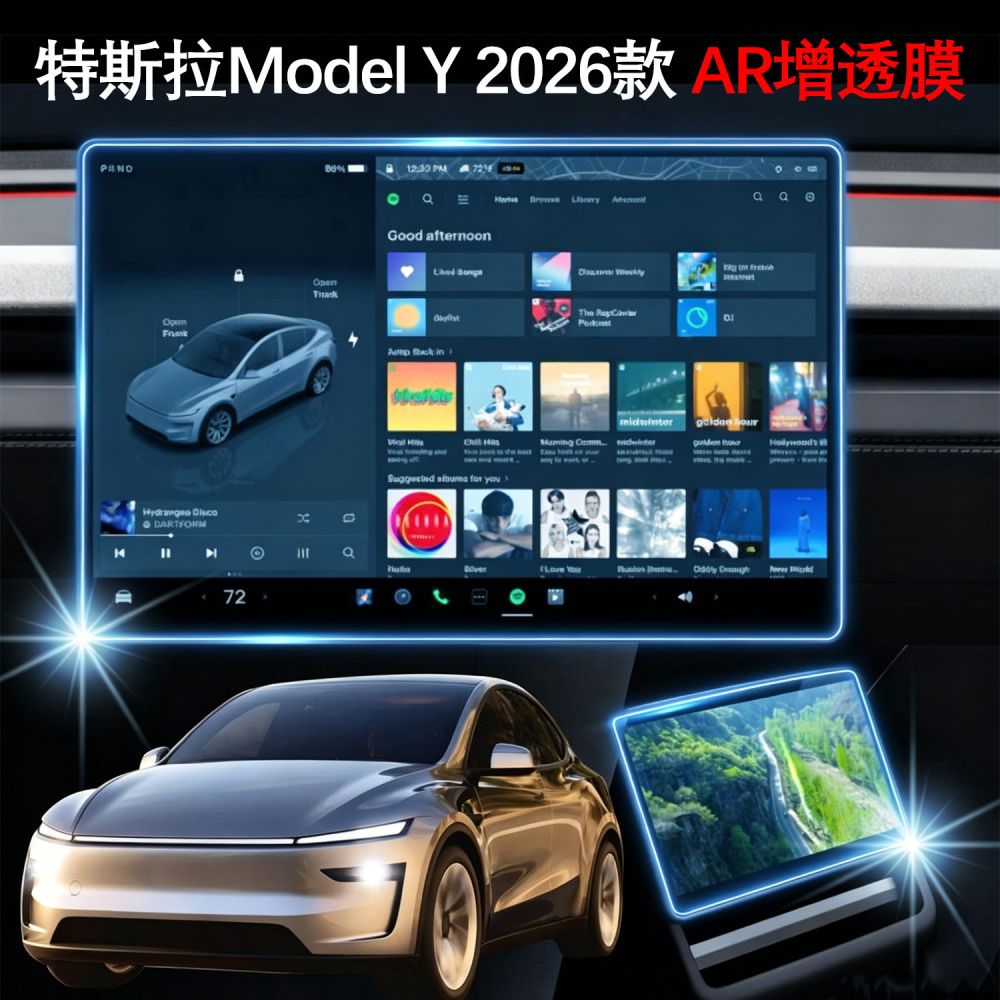Tesla Model Y/YL ekran koruyucu film, AR yansıma önleyici, 3/Y uyumlu navigasyon filmi - 1