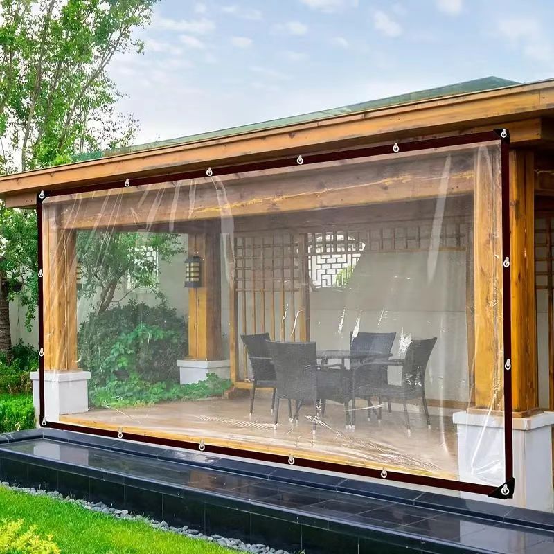 Transparent HDPE rainproof tarpaulin, outdoor engineering protection, wholesale for balconies, insulation and moisture-proof plastic cover for greenhouses.