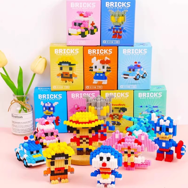 Children's Mini Building Blocks with Cartoon Figure Blind Box