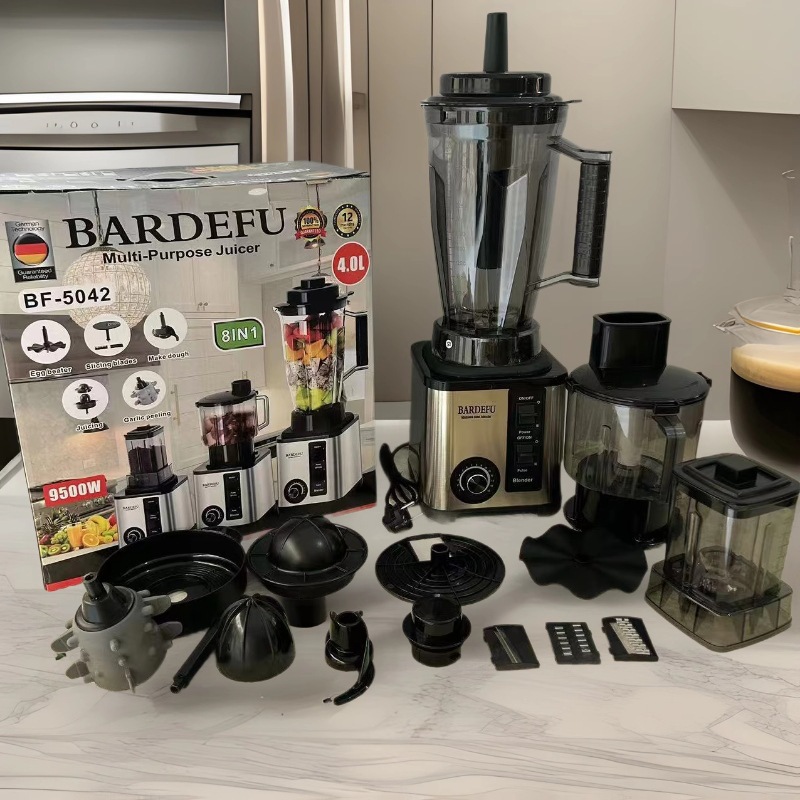 8-in-1 Large Capacity Stainless Steel Blender Blender Machine Commercial Blender Multi-function Food Processor Juicer 8in1