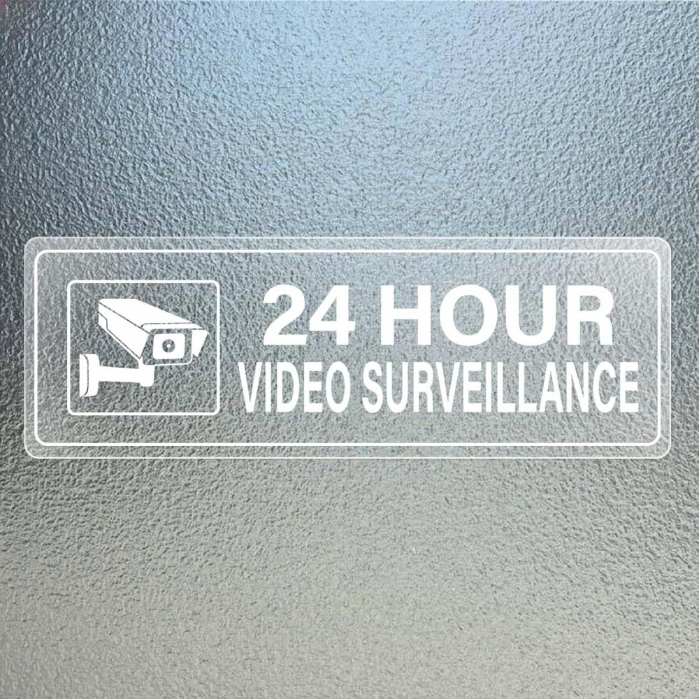 CCTV Kamera Uyarısı Şeffaf Su Geçirmez Vinil Etiket - 1