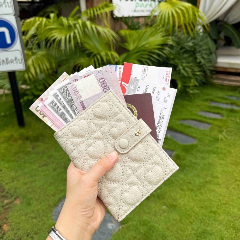 Diamantmuster-Reisepassetui mit Premium-Optik, tragbar, Multifunktional