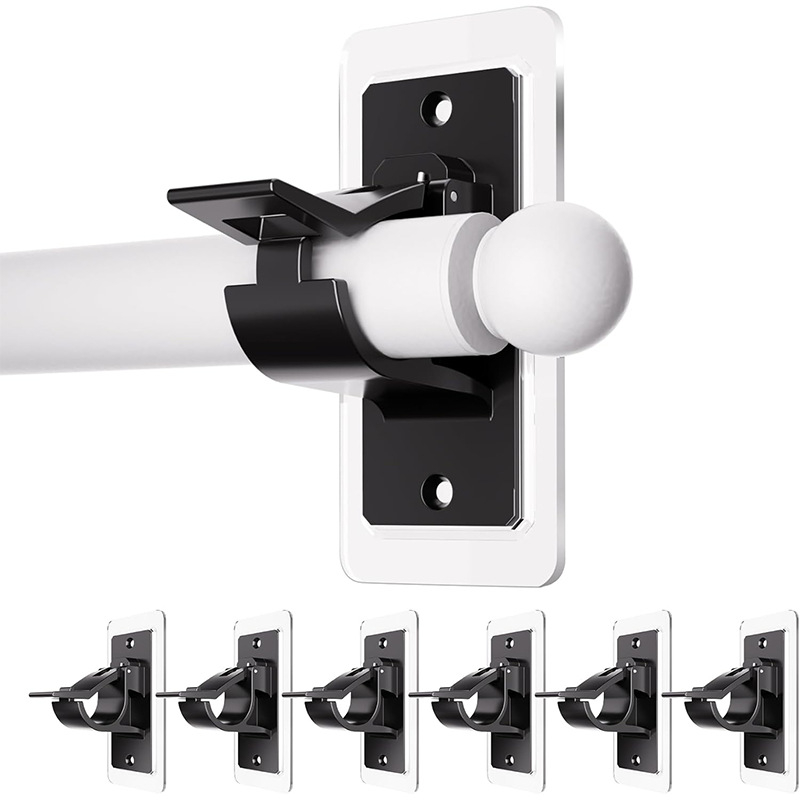 Delme Gerektirmeyen Yapışkanlı Perde Çubuğu Kancası, Banyo ve Yatak Odası İçin