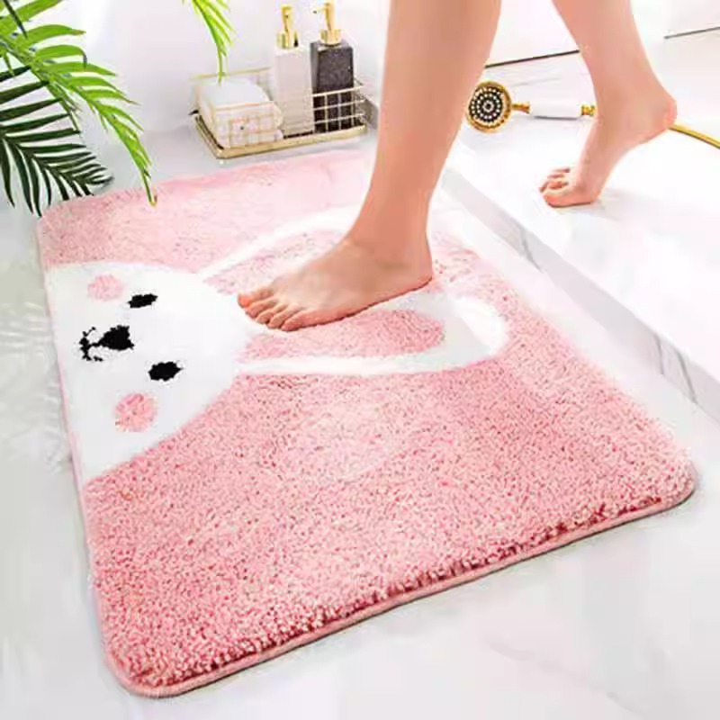 Bathroom Mat, Absorbent Non-Slip Thick Entrance Rug, Multiple Designs