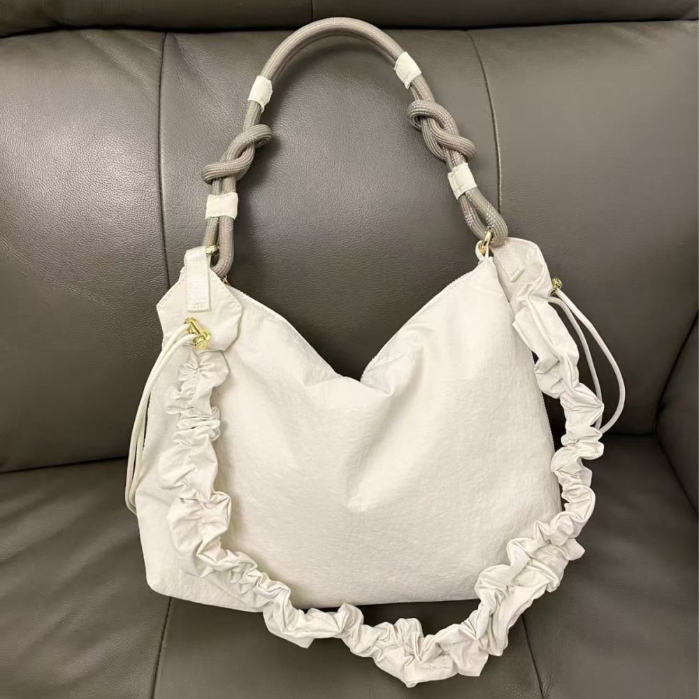 LU Convertible 1.5L 6.5L 16L Large Capacity Hobo Bag Pleated Cloud Crossbody Underarm Bag - 4