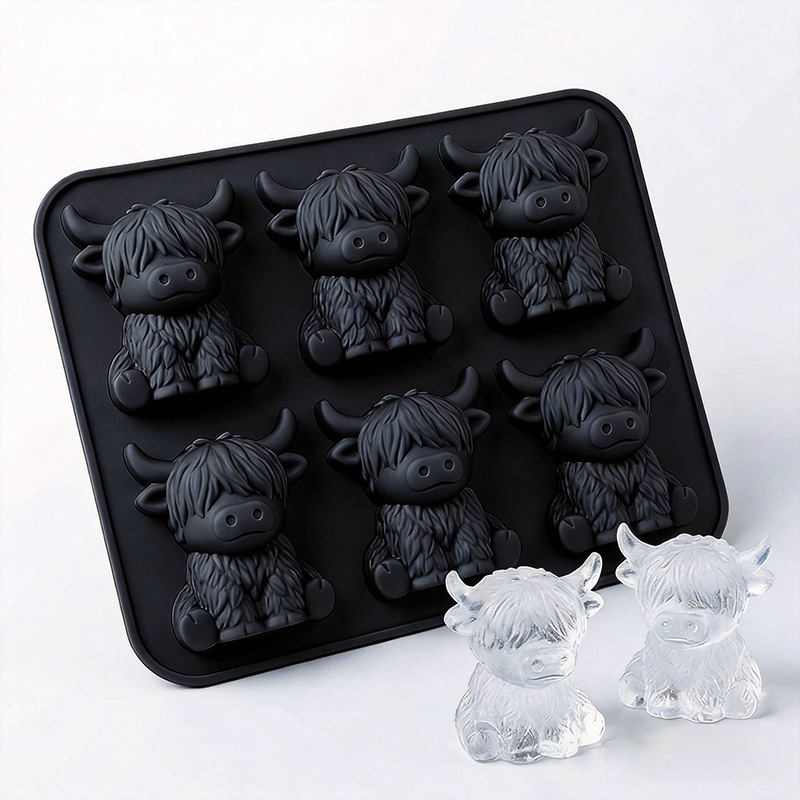 Silicone ice cube mold Yak Silikon-Eiswürfelform Miniatur Highland Cattle Silikon-Eiswürfelform - 4