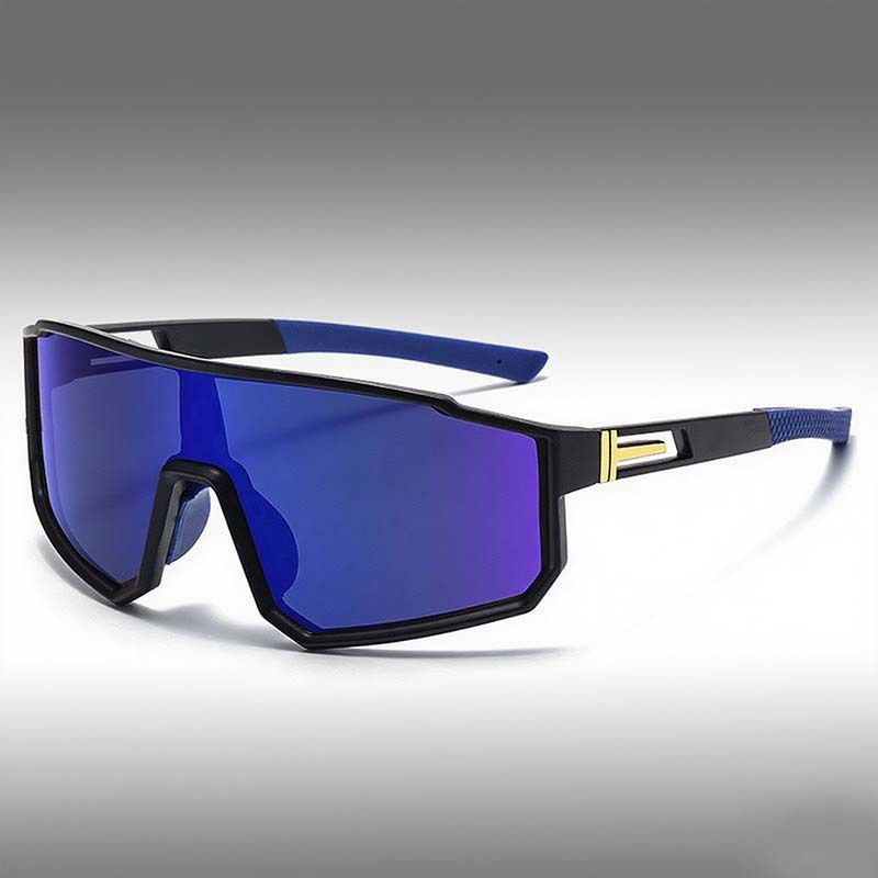 Neue Sunglasses Sports-Sonnenbrille polarisiert Regenbogenfarben Unisex einteilige Sonnenbrille Outdoor-Großrahmen-Windsicherungsbrille 3058 - 5
