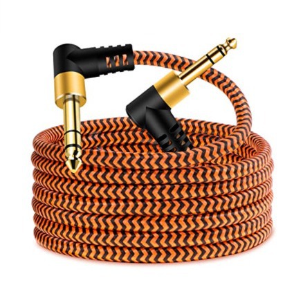 6.5 Mm Dirsek Üç Kutuplu Ses Kablosu 6.35 Mm Mikrofon Kablosu 6.5-6.5 Gitar Kayıt