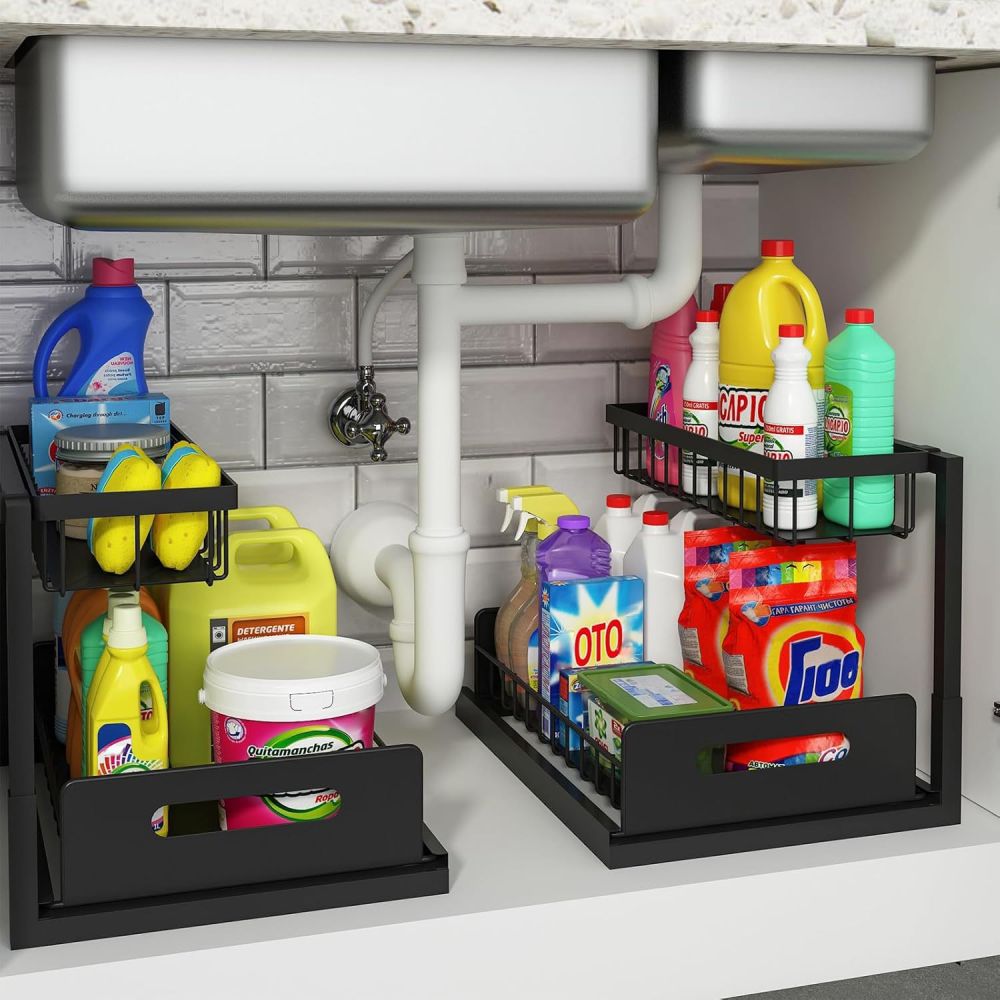 Unterbau-Küchenorganizer mit Schublade und diagonalem Griff, Gewürzregal, Unterbau-Schubladenkorb - 9