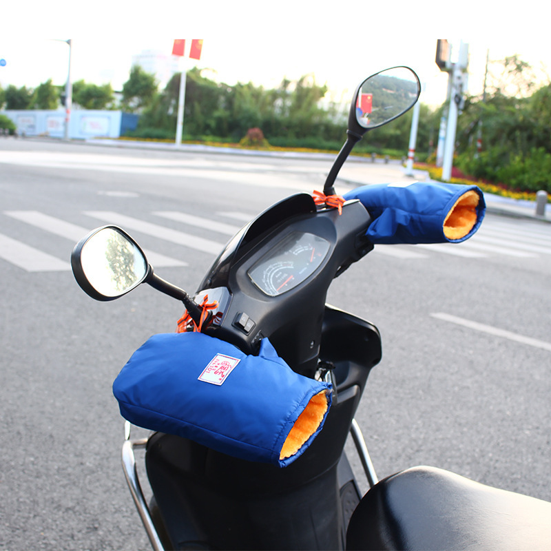 Electric Vehicle Motorcycle Gloves, Thick, Cold-Proof, Velvet Lined