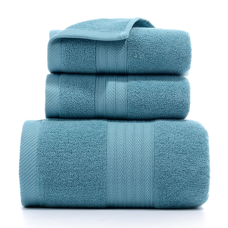 Cotton Bath Towel Set, 3-Piece, Pure Cotton