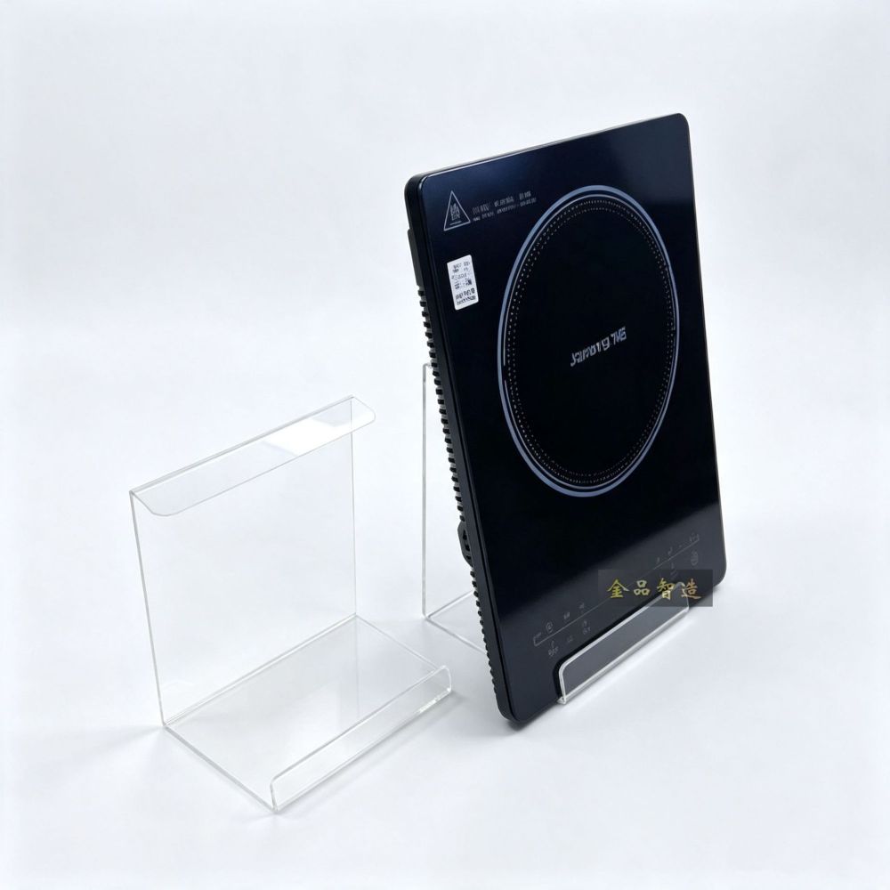 Acrylic Transparent Induction Cooktop Display Stand for Woks and Griddle Pans - 1