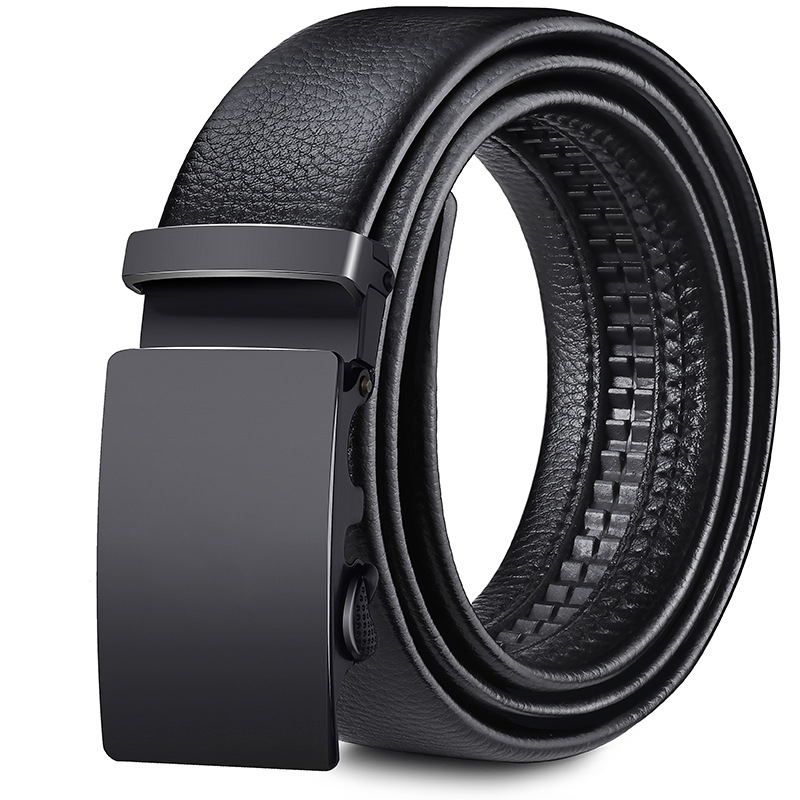 Factory direct sales] Men's belt soft leather automatic buckle daily versatile denim belt men's belt wholesale