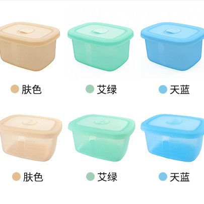 硅胶保鲜盒饭盒水果微波炉密封便当盒分格餐盒冷冻辅食分装盒托盘 - 6