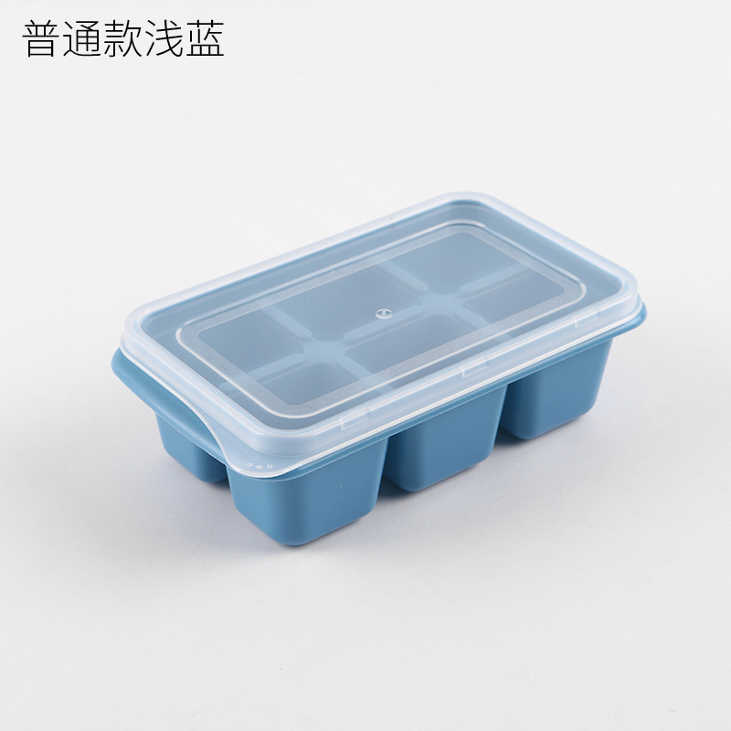 Refrigerator ice cube mold ice cube maker home frozen ice cube home-made ice cube box silicone soft bottom lid accelerator - 8