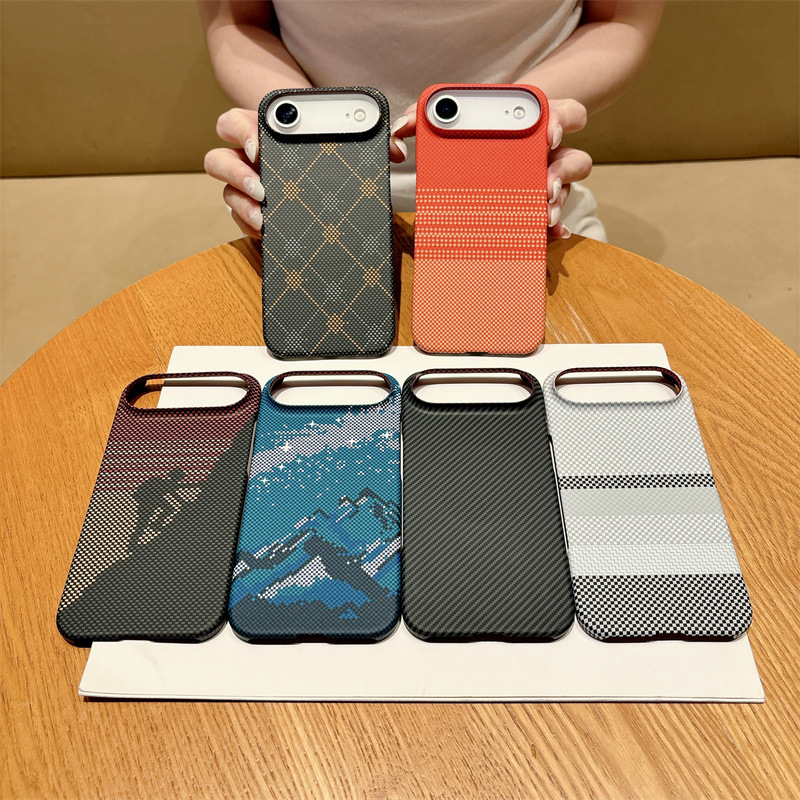 iPhone 17 Kevlar carbon fiber magnetic case compatible with 16, 15 Pro Max