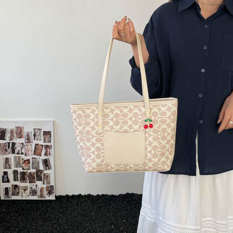Classic Zipper Tote Bag, Daily Commute Shoulder Handbag, Large Capacity, Multiple Colors Available