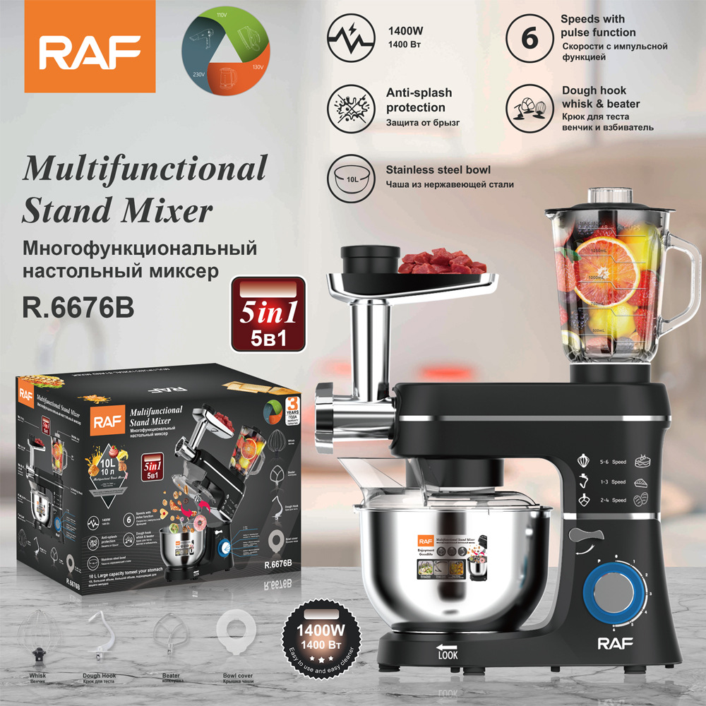 RAF chef machine 3-in-1, dough mixer, meat grinder and juicer
