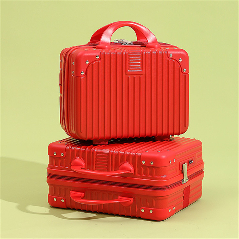 Neujahrsgeschenkbox Rot Handkofferchen 14 Zoll Kosmetikkoffer Mini-Reisekoffer Reiseandenken Kleiner Zahlenkombinations-Koffer - 1