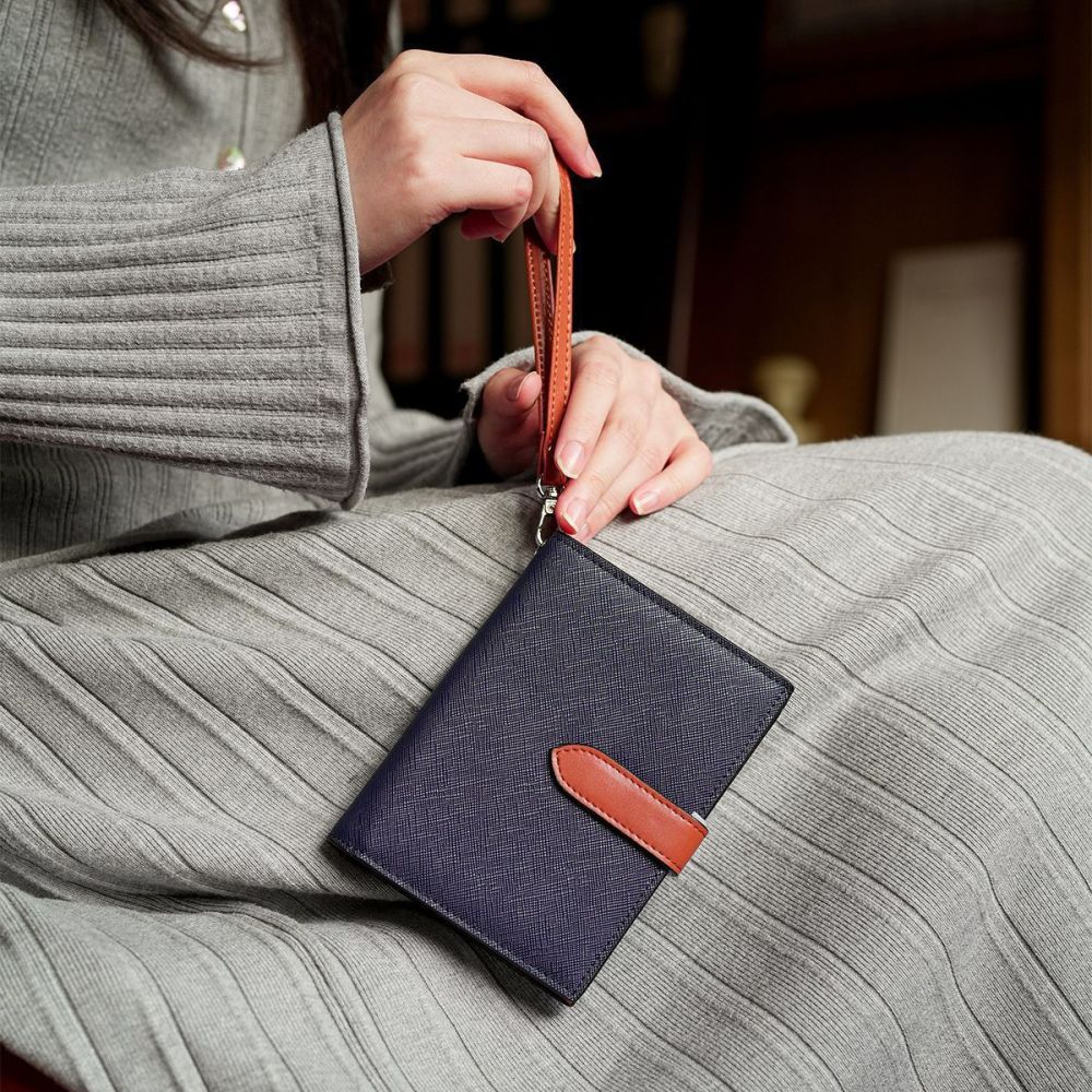 Passport holder women's genuine leather multifunctional card wallet portable premium - 1