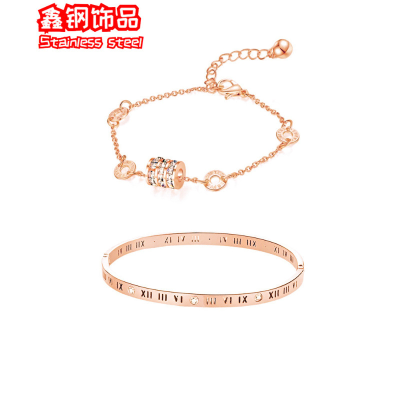 Romen kleines Taille-Armband grenzüberschreitendes Bestseller Damen Edelstahl Mode populäres stapelbares Armband verblassfestes Armband