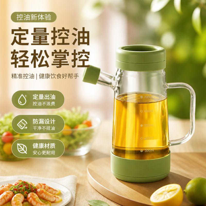 Soy Sauce and Vinegar Pouring Bottle Kitchen Home Use Seasoning Dispensing Bottle Oil Bottle Light Soy Sauce Cooking Wine Vinegar Bottle Pot Oil Container Oil Pot Set - 1