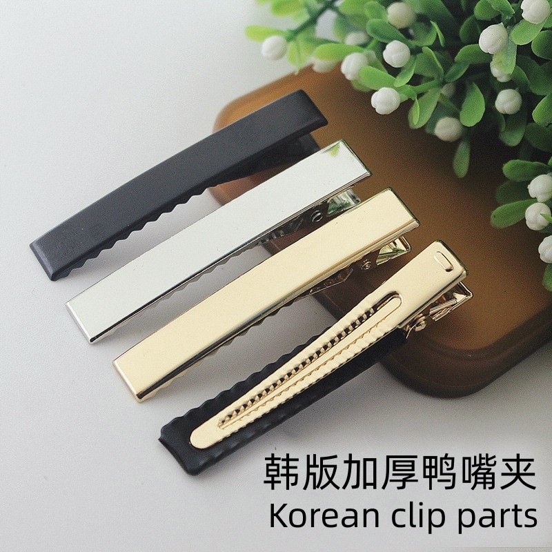 Guangzhou yapımı kalınlaştırılmış kare klip altın ördek gagası klipsi saçları çekmez ve solması kolay değil Kore tarzı DIY saç aksesuarları toptan