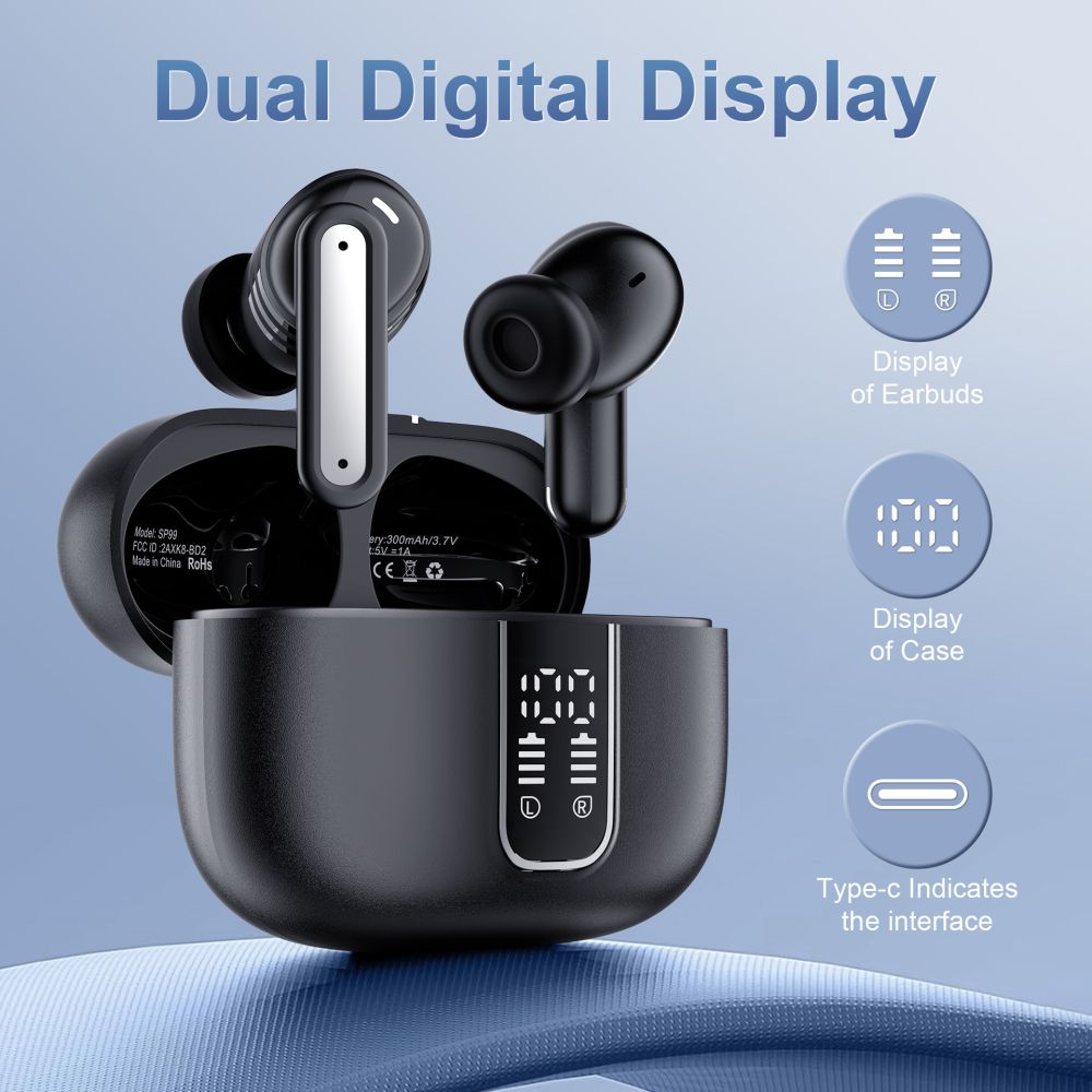 SP99 Bluetooth Earbuds with Noise Reduction and Long Battery Life