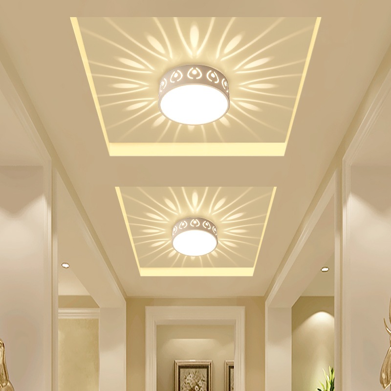 Moderne minimalistische LED-Flurleuchte, Einbaustrahler und Eingangsleuchte