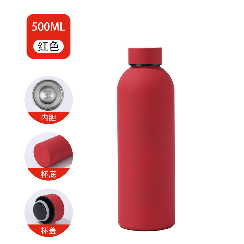 Kleine Flasche mit doppelter Wand, gerade Form, Vakuum-Edelstahl 304 Thermobecher, tragbar für den Außenbereich, tragbare Sporttrinkflasche - 10