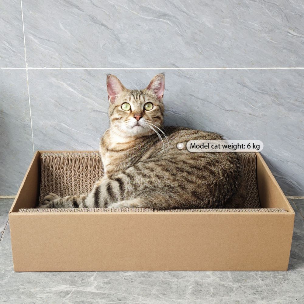Corrugated Cat Scratching Board, U-Shaped Concave Cat Bed