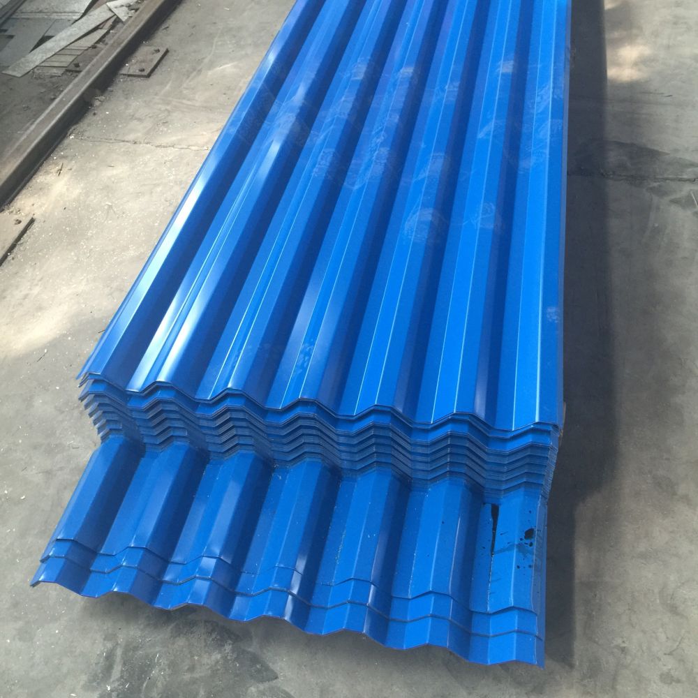 Blue Colored Steel Roof Tile, Corrugated Metal Color Sheet