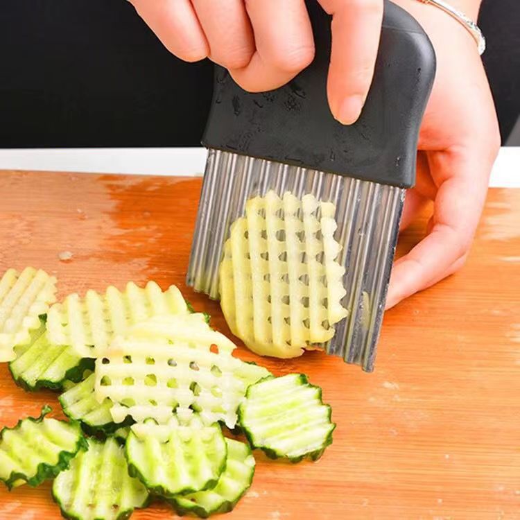 Stainless Steel Potato Blade with Wavy Cut, Fancy Vegetable Cutter
