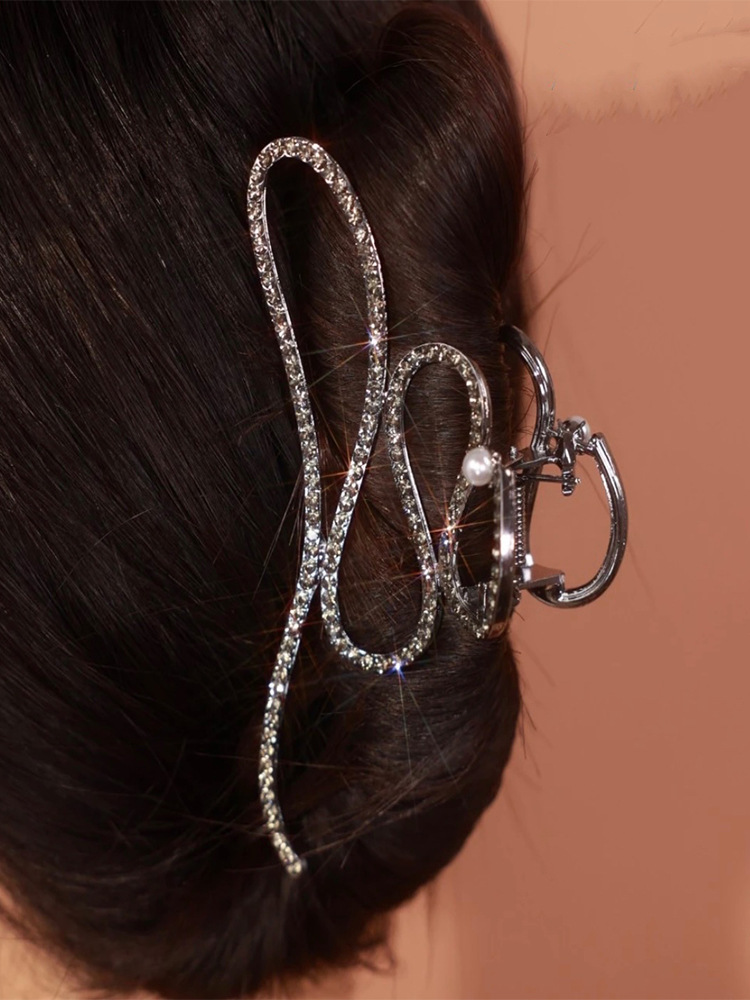 Premium geometric minimalist hair clip, large size hair clip for thick hair volume, back of head influencer hair clip, shark clip hair claw - 7