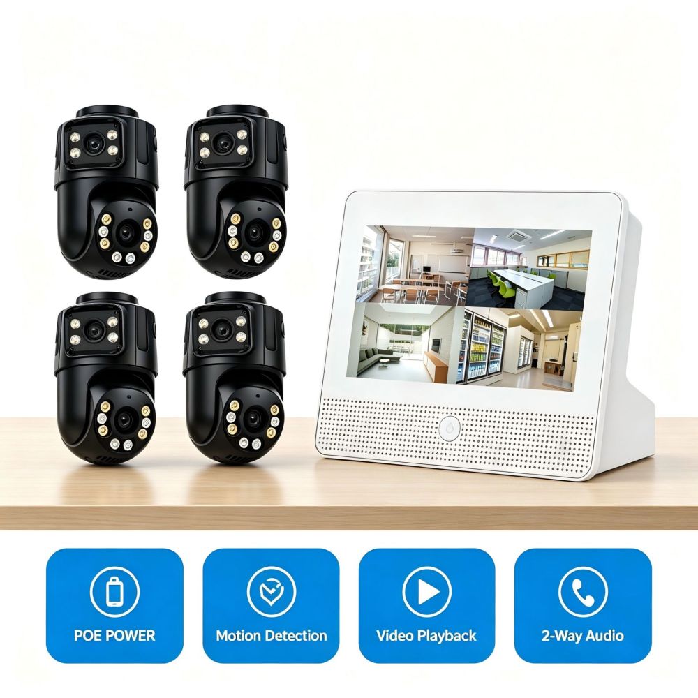 POE video kaydedici seti 4K, CCTV gözetim sistemi, tak-çalıştır