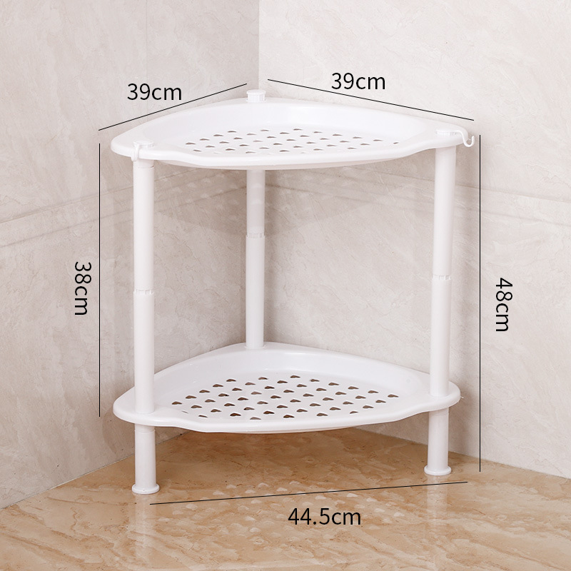 Kitchen Storage Rack Floor-Standing Multi-Layer Fruit and Vegetable Seasoning Organizer Bathroom Basin Bucket Triangle Storage Shelf - 11