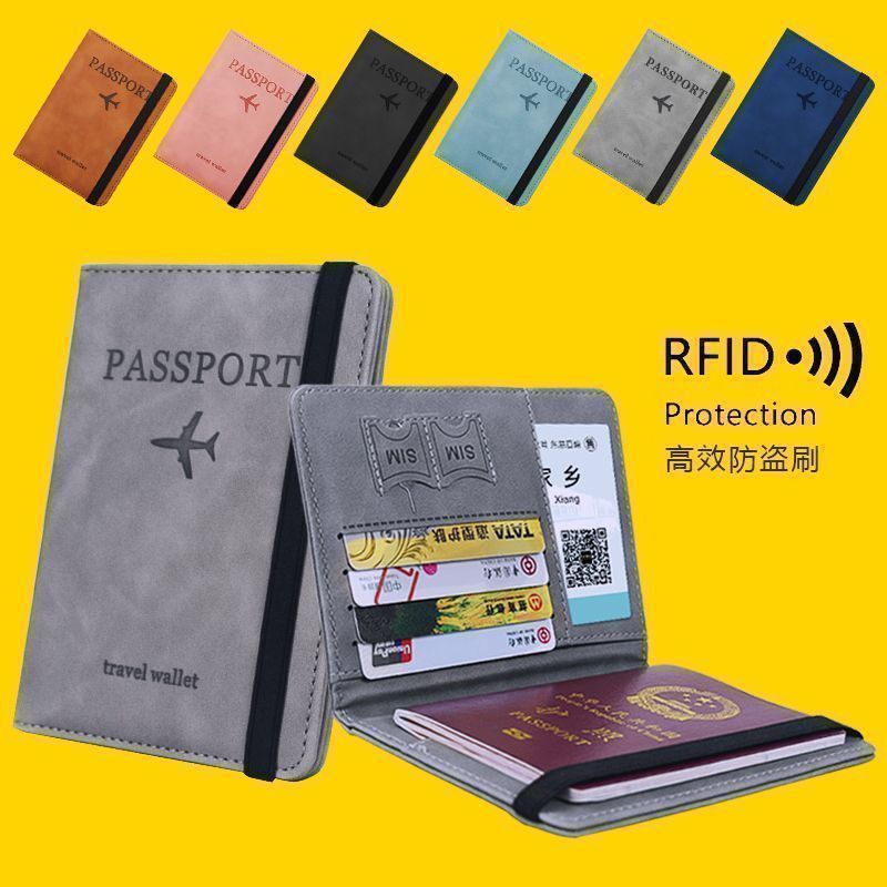Pasaport cüzdanı, PU deri, 2-in-1, RFID korumalı