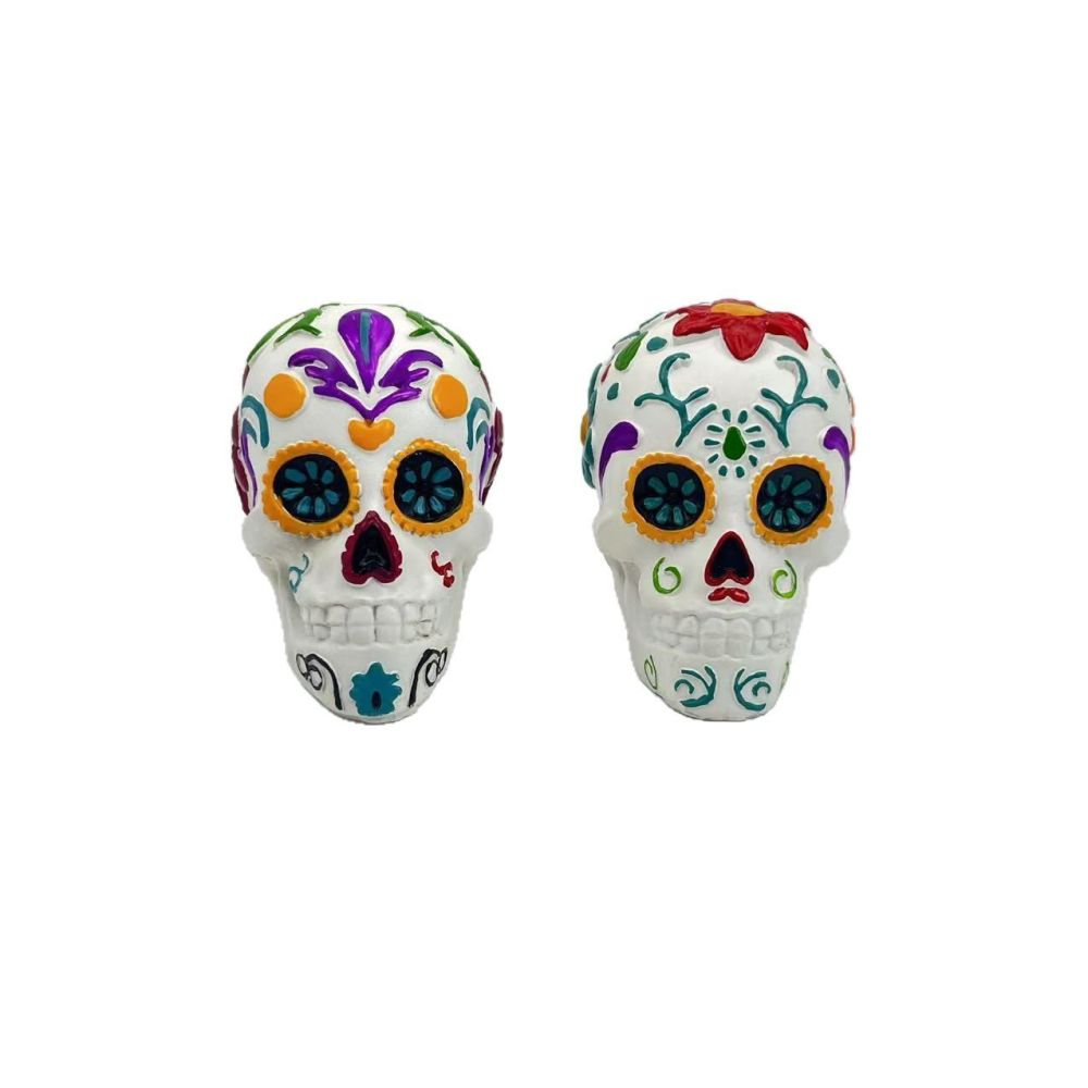 Mexican Day of the Dead Skull Desktop Decoration, Small Ornament